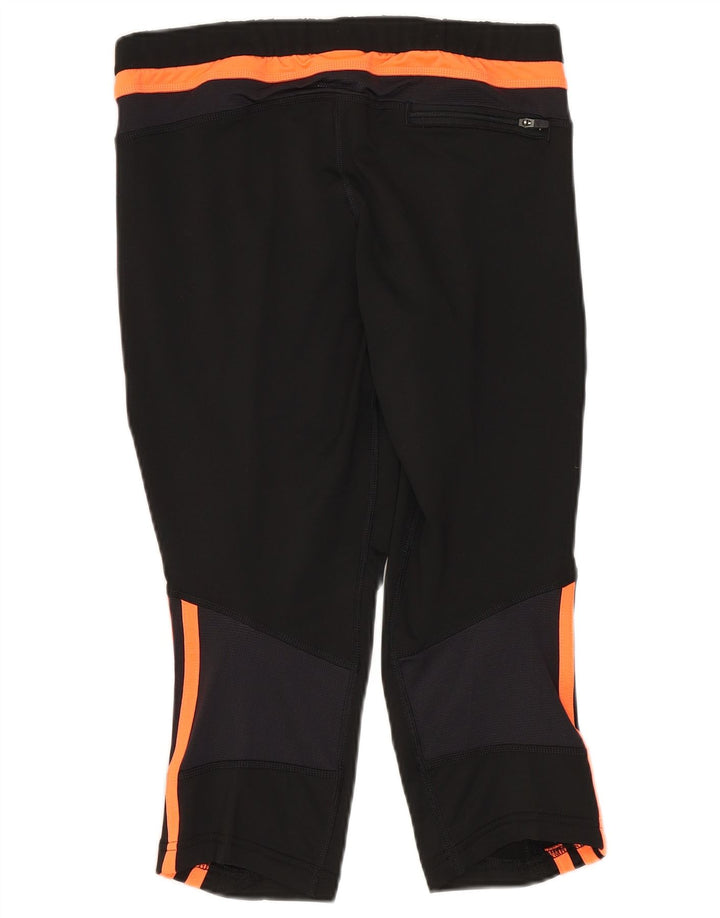 Adidas Leggings Capri para mujer UK 44 Mediano Negro Colorblock Poliéster