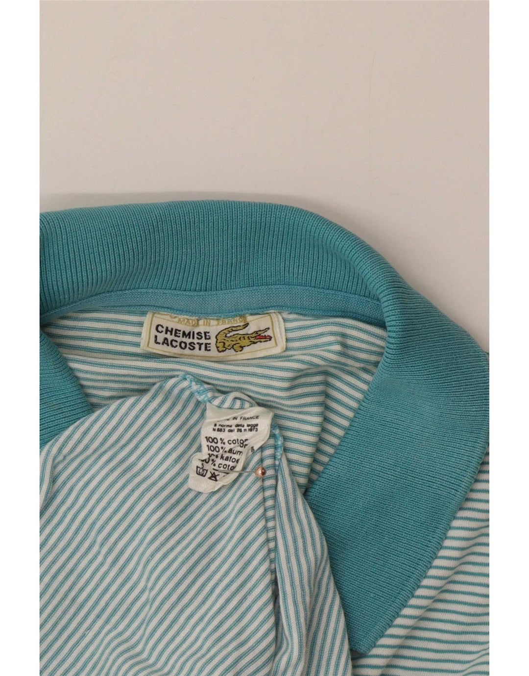 Polo Lacoste Hombre De Algodón A Rayas Azul Medio
