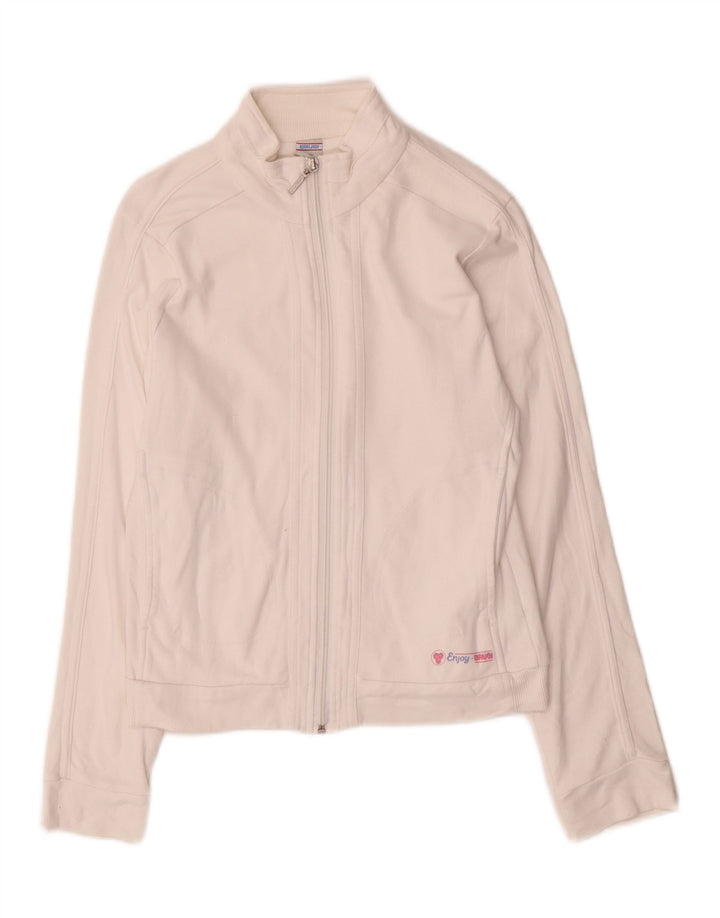 Brugi Chaqueta de chándal para mujer UK 10 Small White Cotton