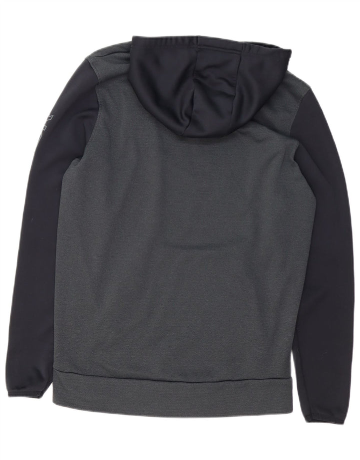 UNDER ARMOUR Sudadera con capucha y estampado Cold Gear para hombre, color gris pequeño, color block