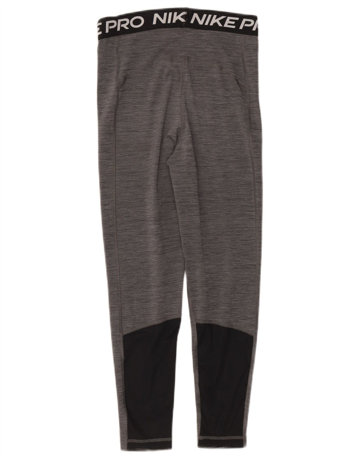 Nike Leggings gráficos Dri Fit para mujer UK 10 Pequeño poliéster moteado gris