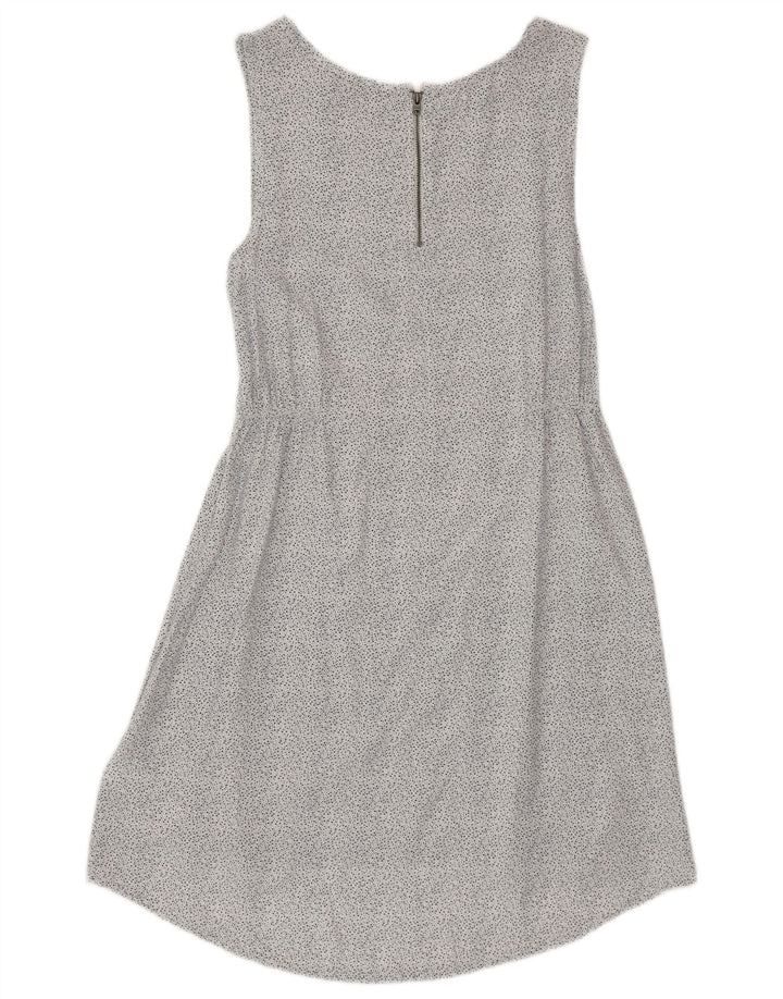 TOMMY HILFIGER Vestido acampanado sin mangas para mujer UK 6 XS Blanco manchado