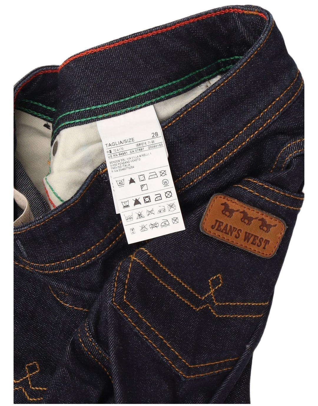 Vaqueros acampanados para mujer Jean's West W28 L34 Algodón azul marino