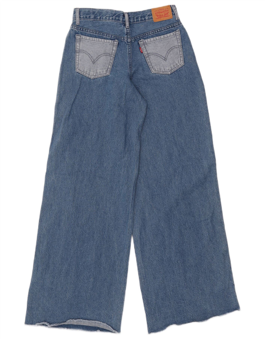 LEVI'S Vaqueros de pernera ancha para niña 13-14 años W26 L31 Algodón color block azul