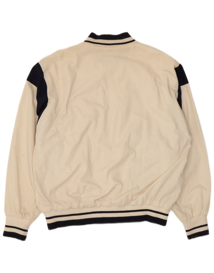Trigema Chaqueta Bomber Hombre IT 52 XL Poliéster Color Block Blanco