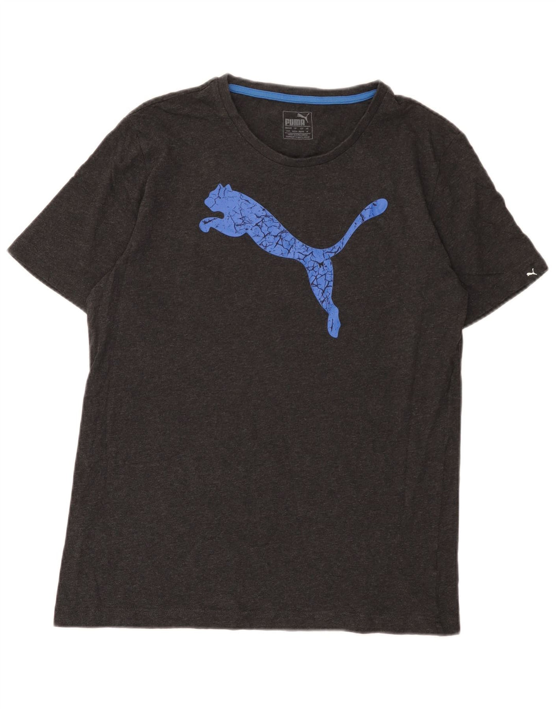Puma Hombre Camiseta Gráfica Top Gris Medio