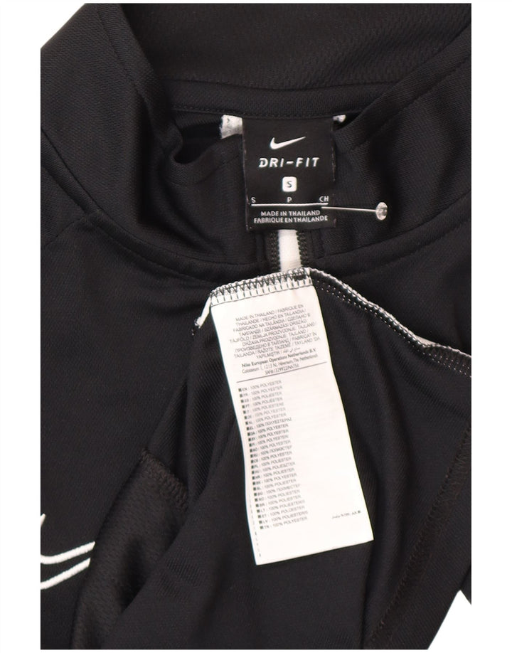 Nike Hombre Dri Fit Chándal Top Chaqueta Pequeña Negro Colorblock Poliéster