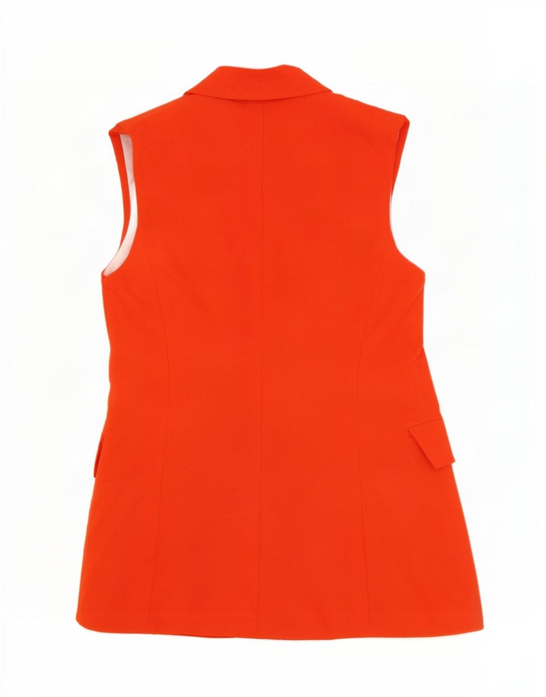 Zara Mujer Chaleco Largo UK 10 Small Naranja Poliéster