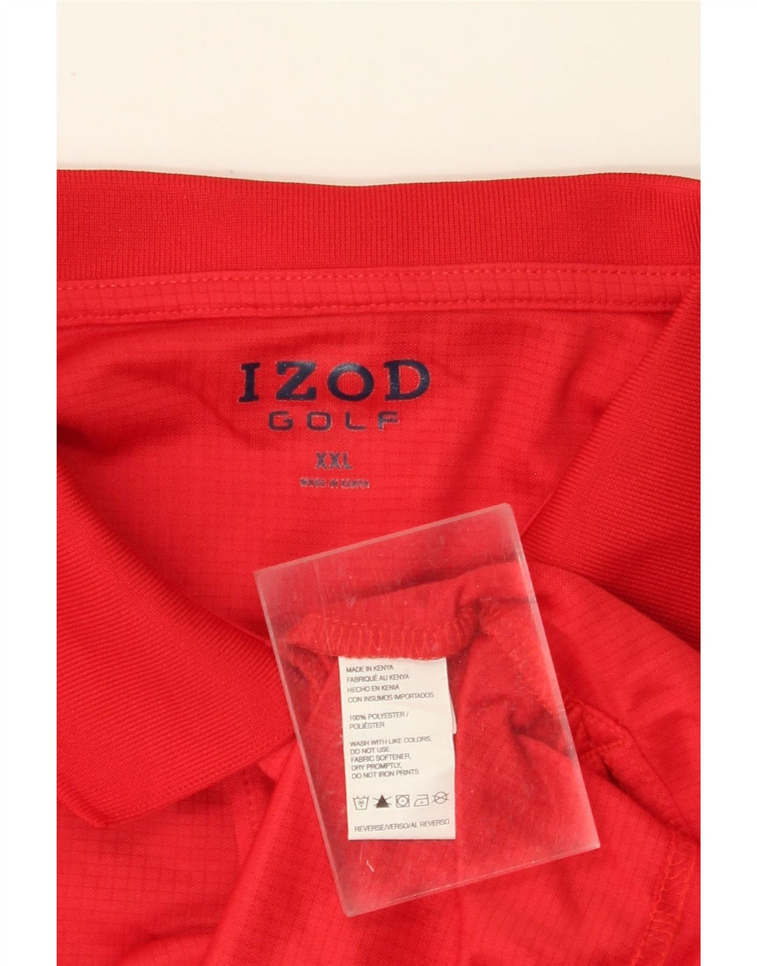 IZOD Polo Hombre 2XL Poliéster Rojo