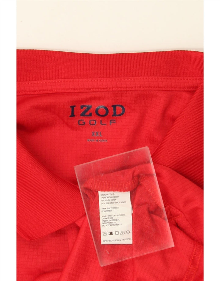 IZOD Polo Hombre 2XL Poliéster Rojo