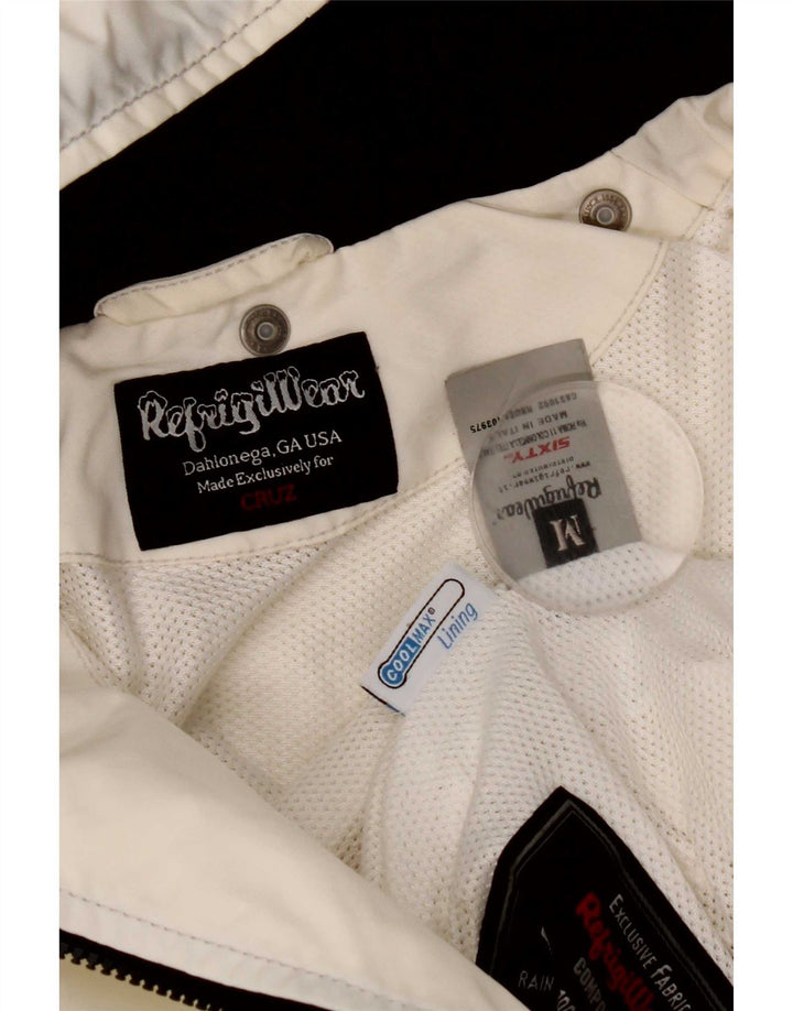 Refrigiwear Chaqueta impermeable corta con capucha para mujer UK 12 Medium White Polyamide