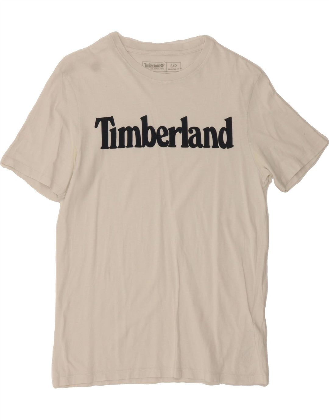 TIMBERLAND Mens Regular Fit Graphic T-Shirt Top Small White Cotton Vintage Timberland and Second-Hand Timberland from Messina Hembry 
