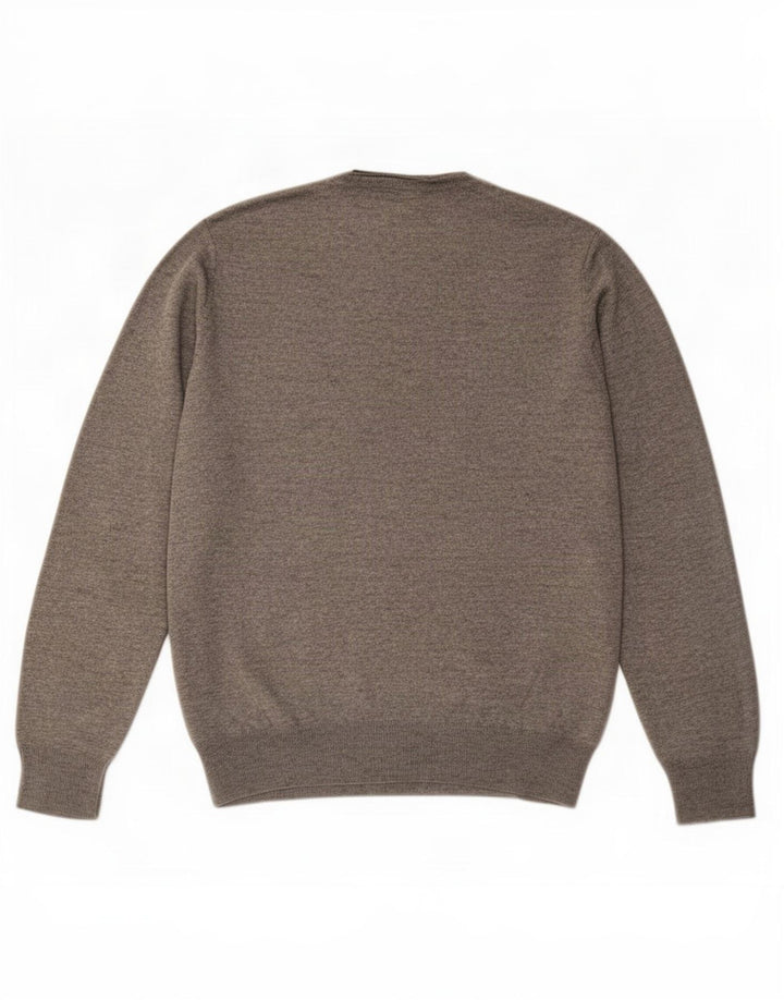 Fred Perry Jersey De Cuello Redondo Para Hombre Gris Medio Moteado