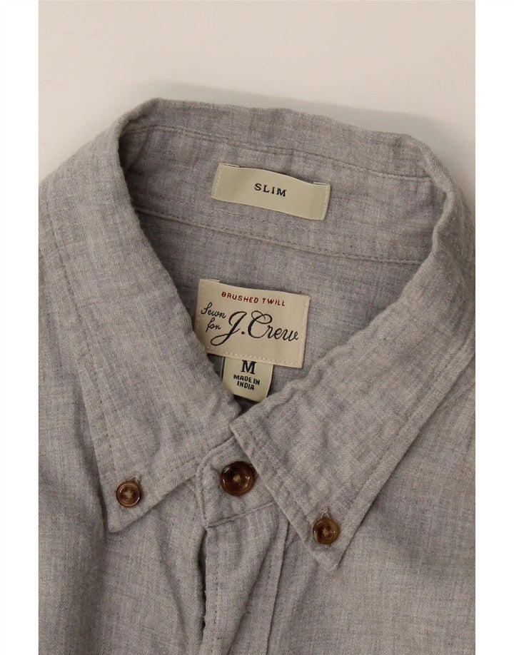 J. CREW Mens Slim Shirt Medium Grey Cotton Vintage J. Crew and Second-Hand J. Crew from Messina Hembry 