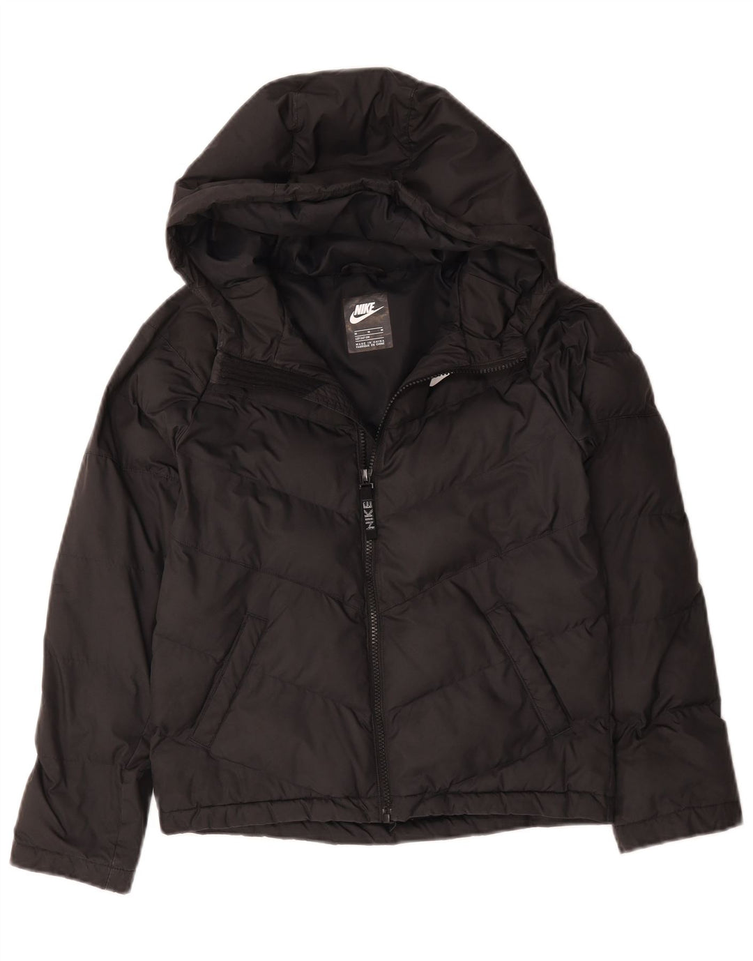 Nike Chaqueta acolchada con capucha para niño 10-11 años Mediana Negro Poliéster Deportes