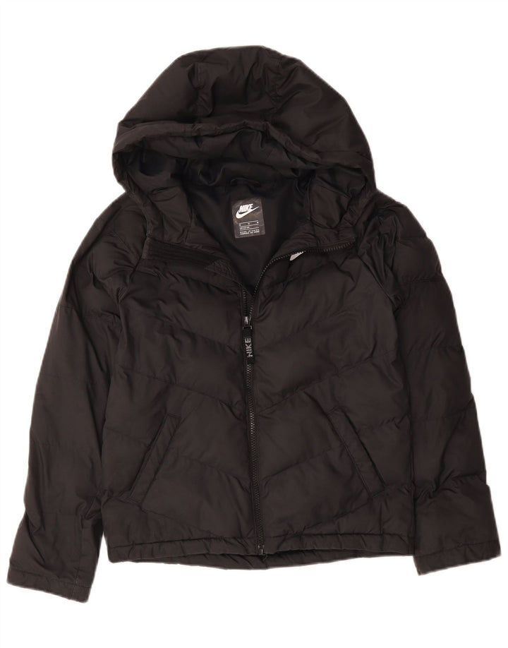 Nike Chaqueta acolchada con capucha para niño 10-11 años Mediana Negro Poliéster Deportes