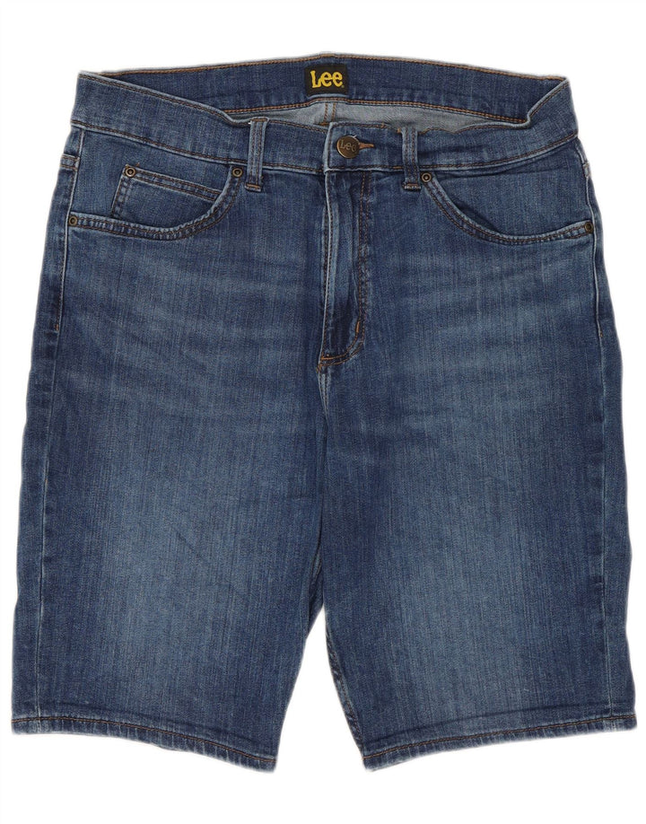 Lee Mens Denim Shorts W33 Grande Algodón Azul