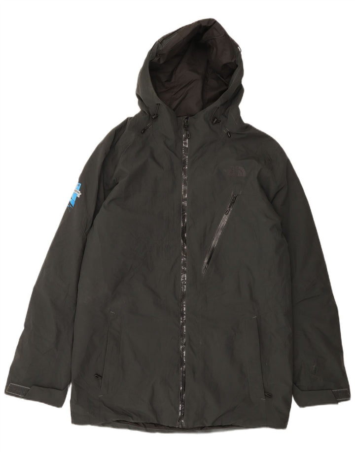 The North Face Chaqueta cortavientos con capucha gráfica para hombre UK 38 Gris medio