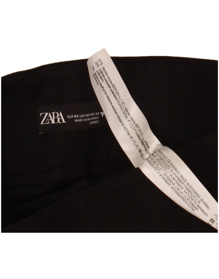 Zara Leggings Mujer UK 6 XS Viscosa Negra