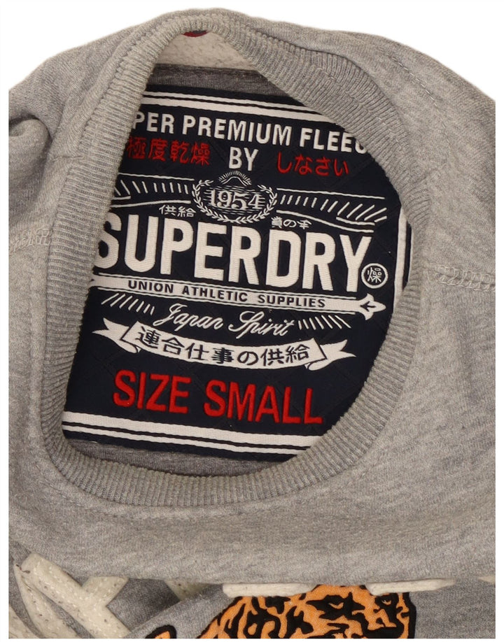 Superdry Hombre Sudadera Gráfica Jumper Small Gris Algodón