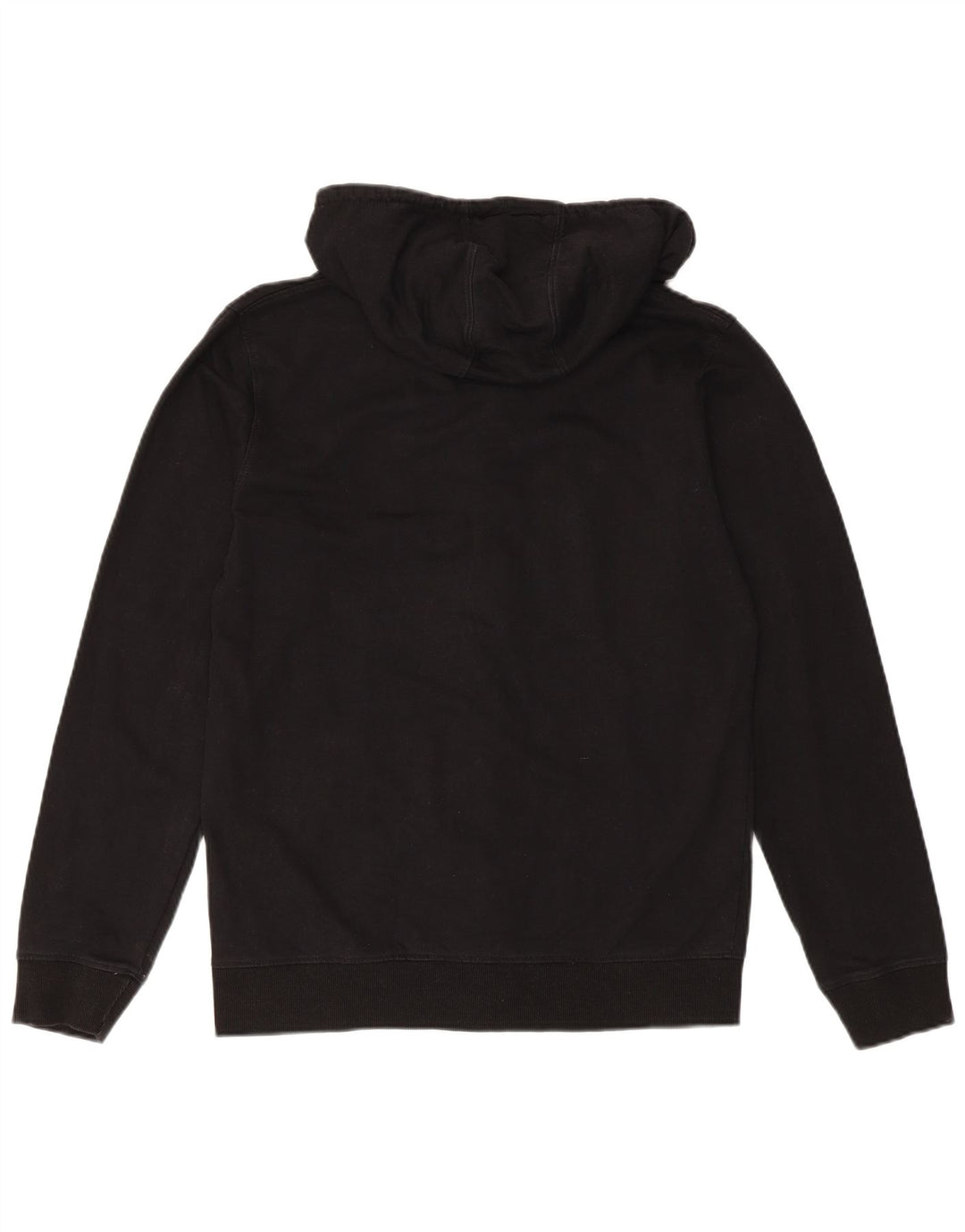 CONVERSE Suéter con capucha y cremallera para hombre Pequeño Algodón negro