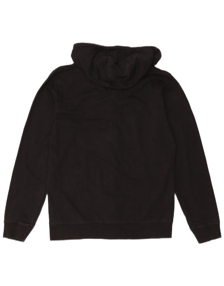 CONVERSE Suéter con capucha y cremallera para hombre Pequeño Algodón negro