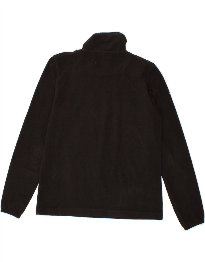 LOTTO Womens Zip Neck Fleece Jumper UK 14 Large Black Polyester Vintage Lotto and Second-Hand Lotto from Messina Hembry 