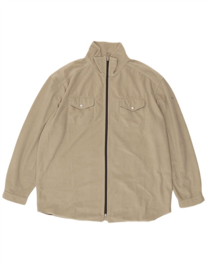 Diadora Hombre Chándal Top Chaqueta XL Beige Poliéster