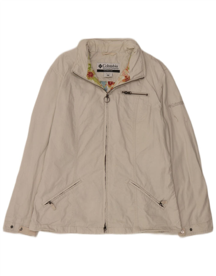 Columbia Chaqueta Bomber para Mujer UK 40 XL Algodón Blanco