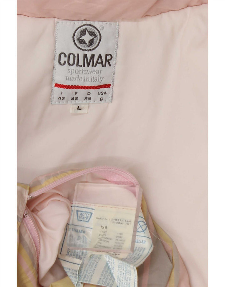 Mono De Esquí Colmar Mujer Con Capucha IT 42 Small Rosa Poliamida A Rayas