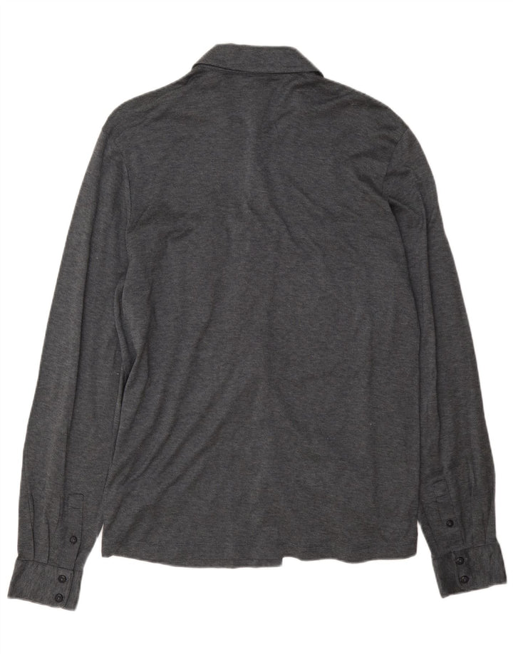 Camisa Hugo Boss Hombre Slim Fit Algodón Gris Grande