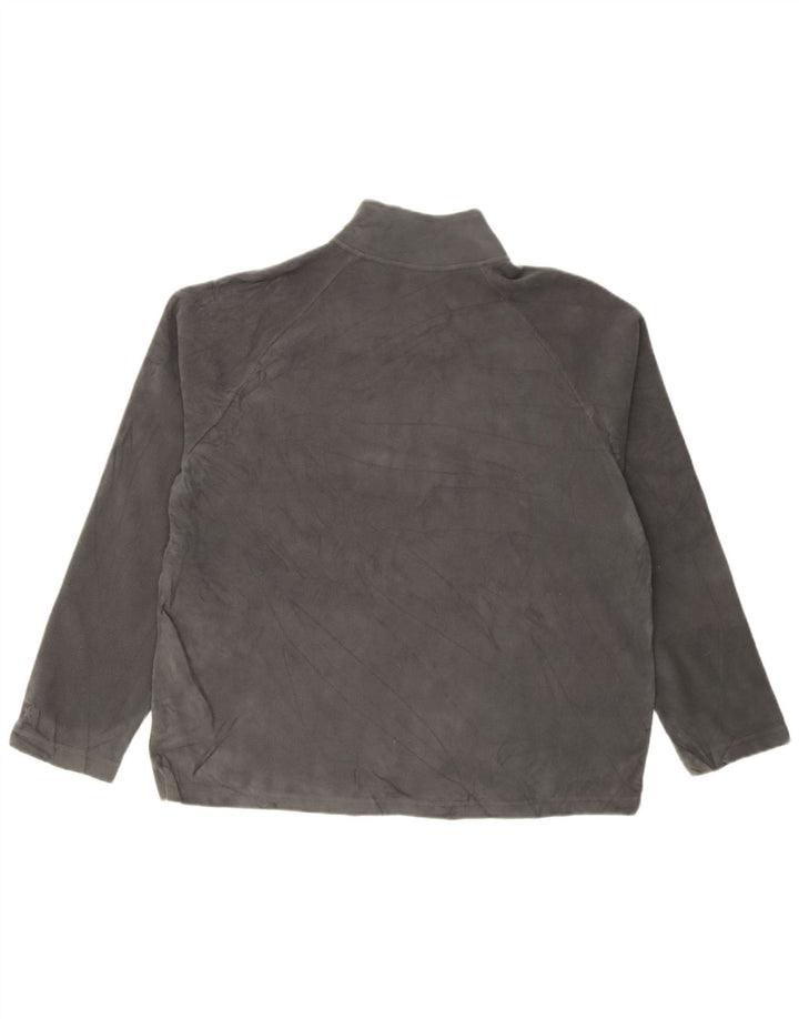 Starter - Jersey de forro polar con cuello y cremallera para hombre, talla 42/44, poliéster gris grande