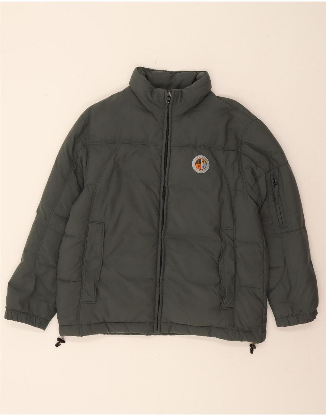 INVICTA Womens 3/4 Sleeve Padded Jacket UK 16 Large Grey Polyamide Vintage Invicta and Second-Hand Invicta from Messina Hembry 
