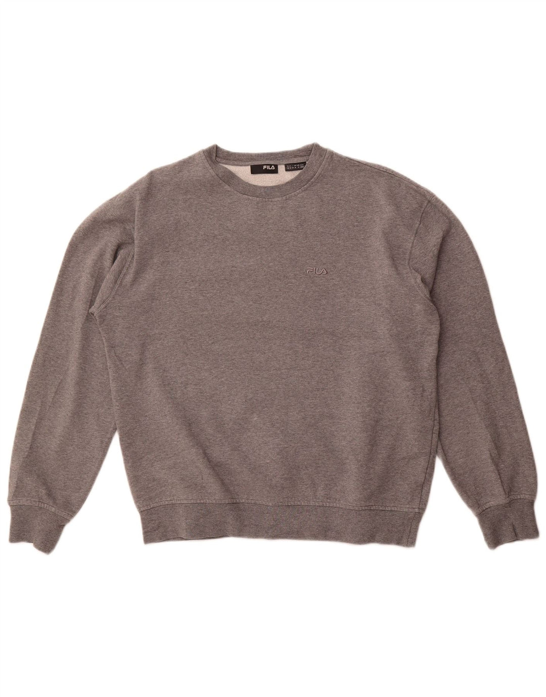 Fila Hombre Sudadera Jumper Algodón Gris Medio