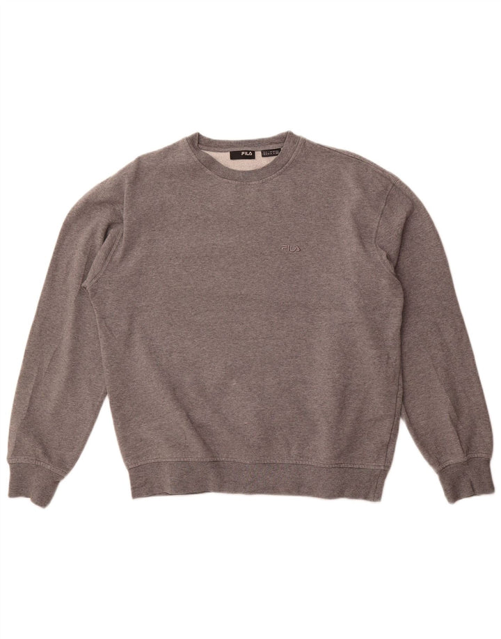Fila Hombre Sudadera Jumper Algodón Gris Medio