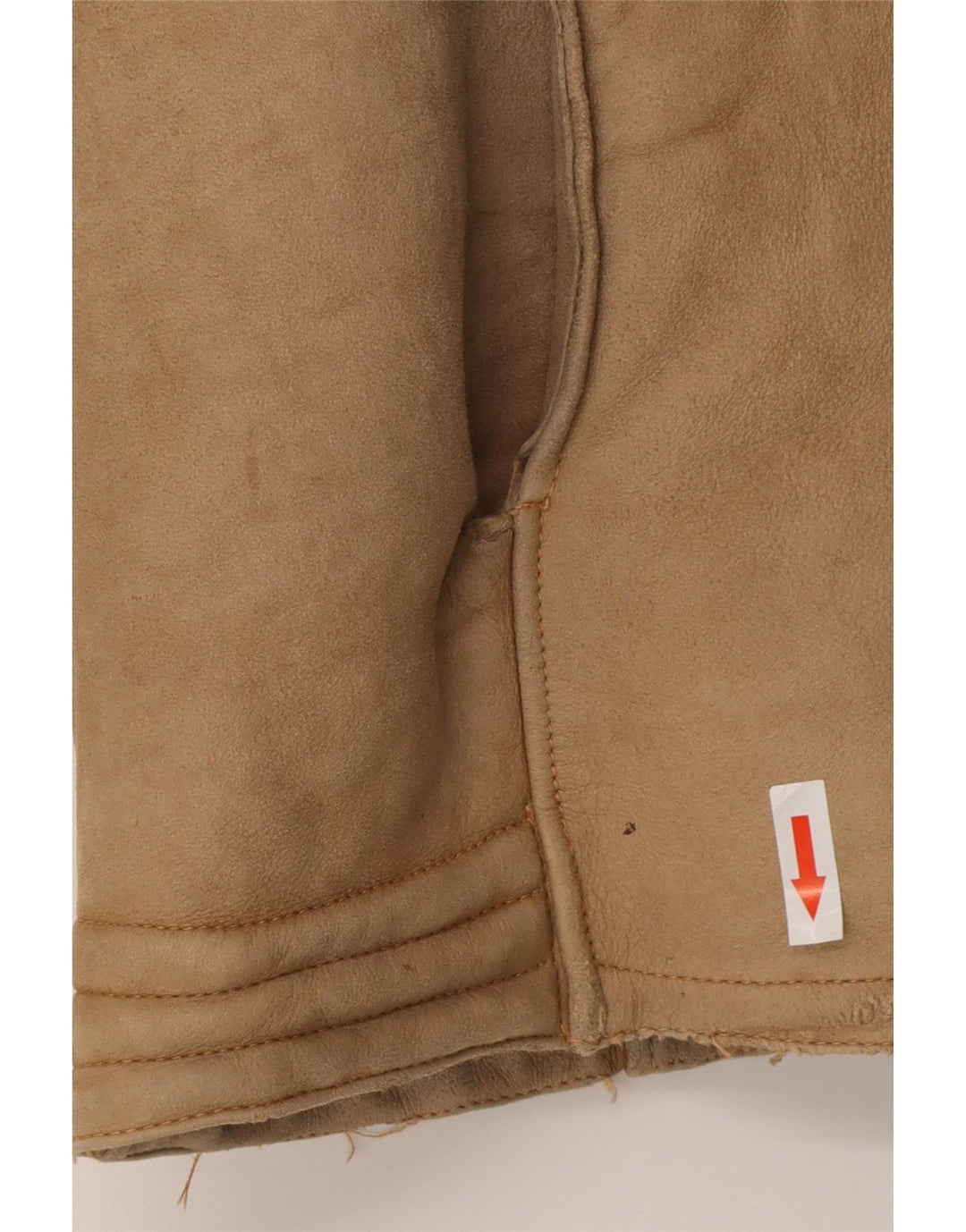 Vintage hombres shearling chaqueta Reino Unido 38 marrón medio