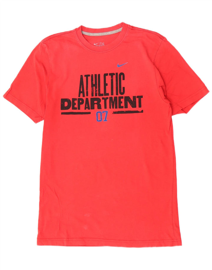 Nike Camiseta con gráfico de ajuste estándar para hombre, talla mediana, color rojo