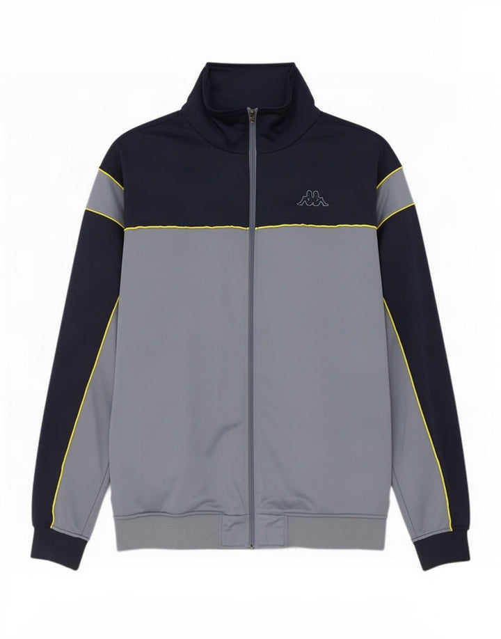 Kappa Hombre Chándal Top Chaqueta XL Azul Colorblock Poliéster