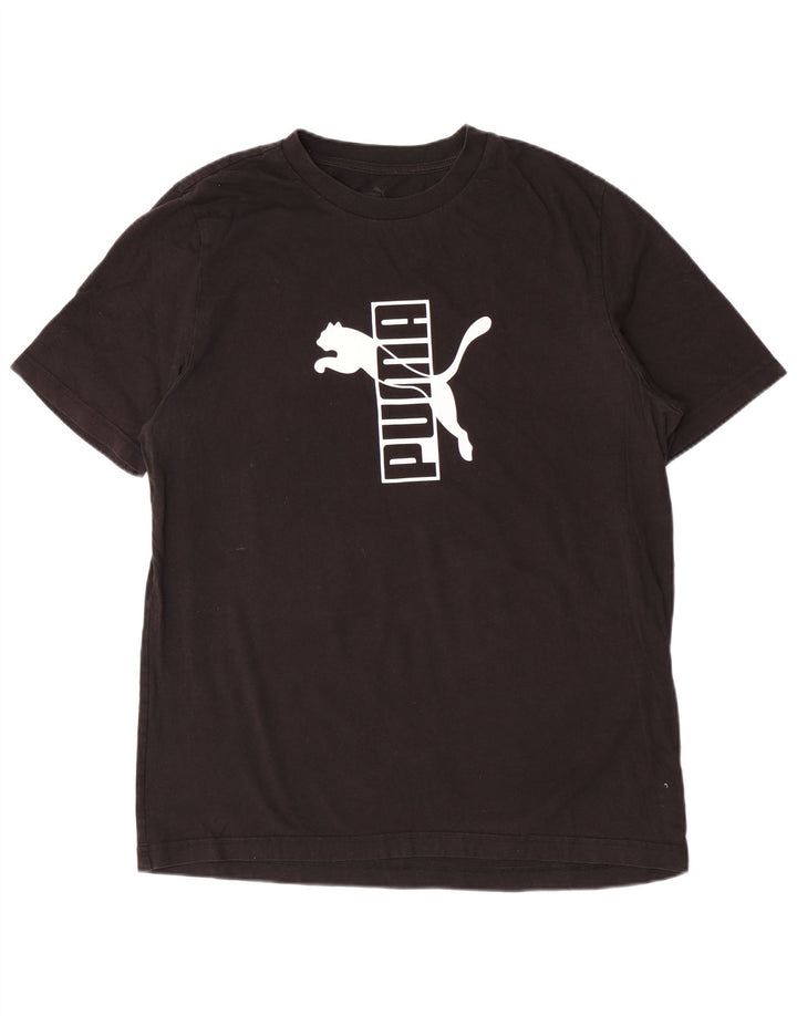 Puma - Camiseta gráfica para hombre, talla grande, color negro