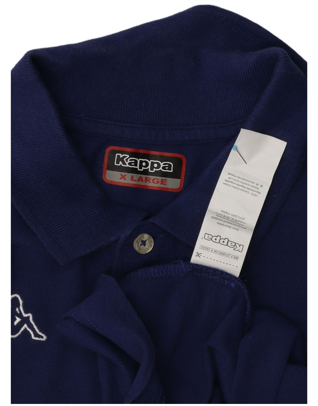 Kappa Polo Gráfico Hombre XL Algodón Azul