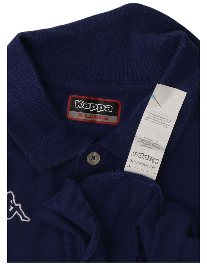 Kappa Polo Gráfico Hombre XL Algodón Azul