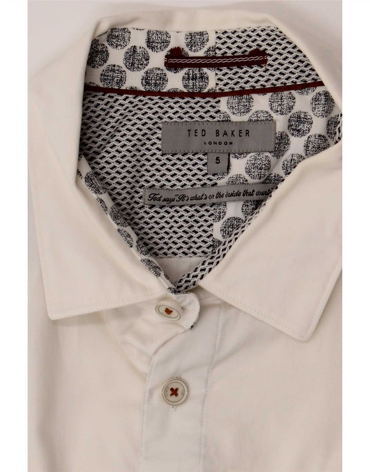 Ted Baker Camisa para hombre Talla 5 XL Algodón blanco
