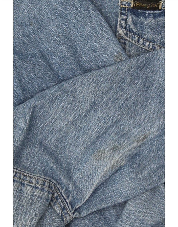 Wrangler Camisa Vaquera Occidental Para Hombre Algodón Azul Grande