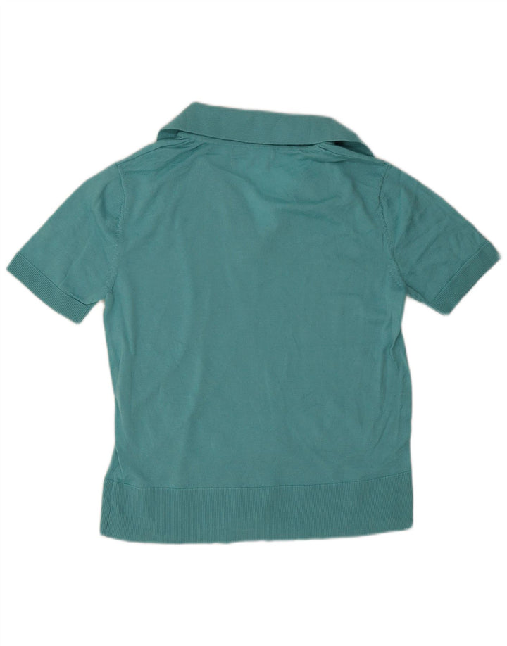 Marks & Spencer Polo para Mujer UK 40 Lana Merino Azul Medio