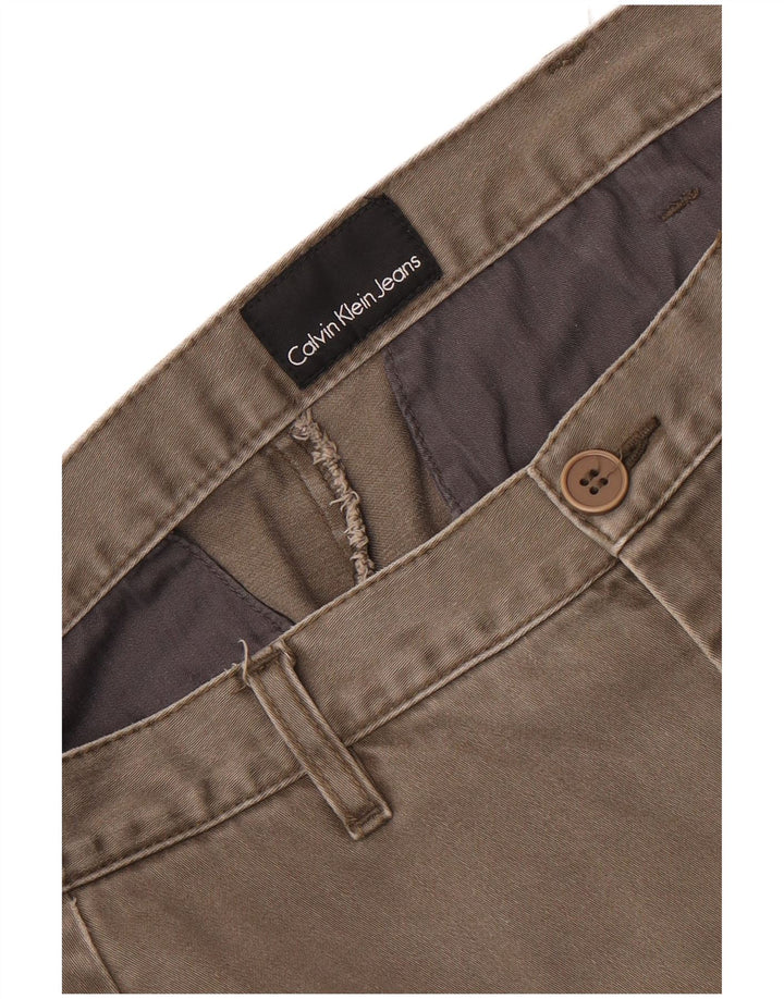 Pantalones chinos rectos Calvin Klein para hombre W34 L33 Gris