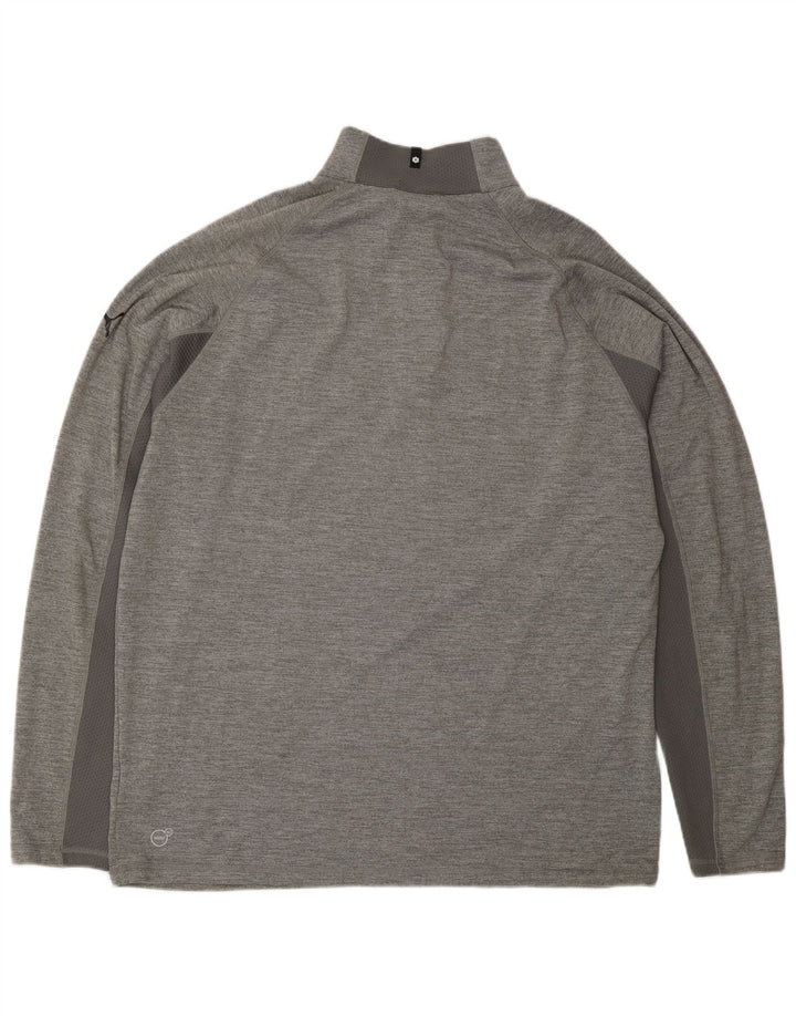 PUMA Top de chándal con cuello y cremallera para hombre XL Poliéster gris