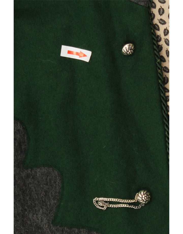 Vintage mujer con capucha capa abrigo un tamaño gris