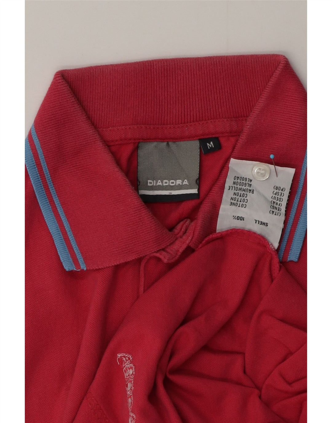 Polo Diadora Hombre Algodón Rosa Medio