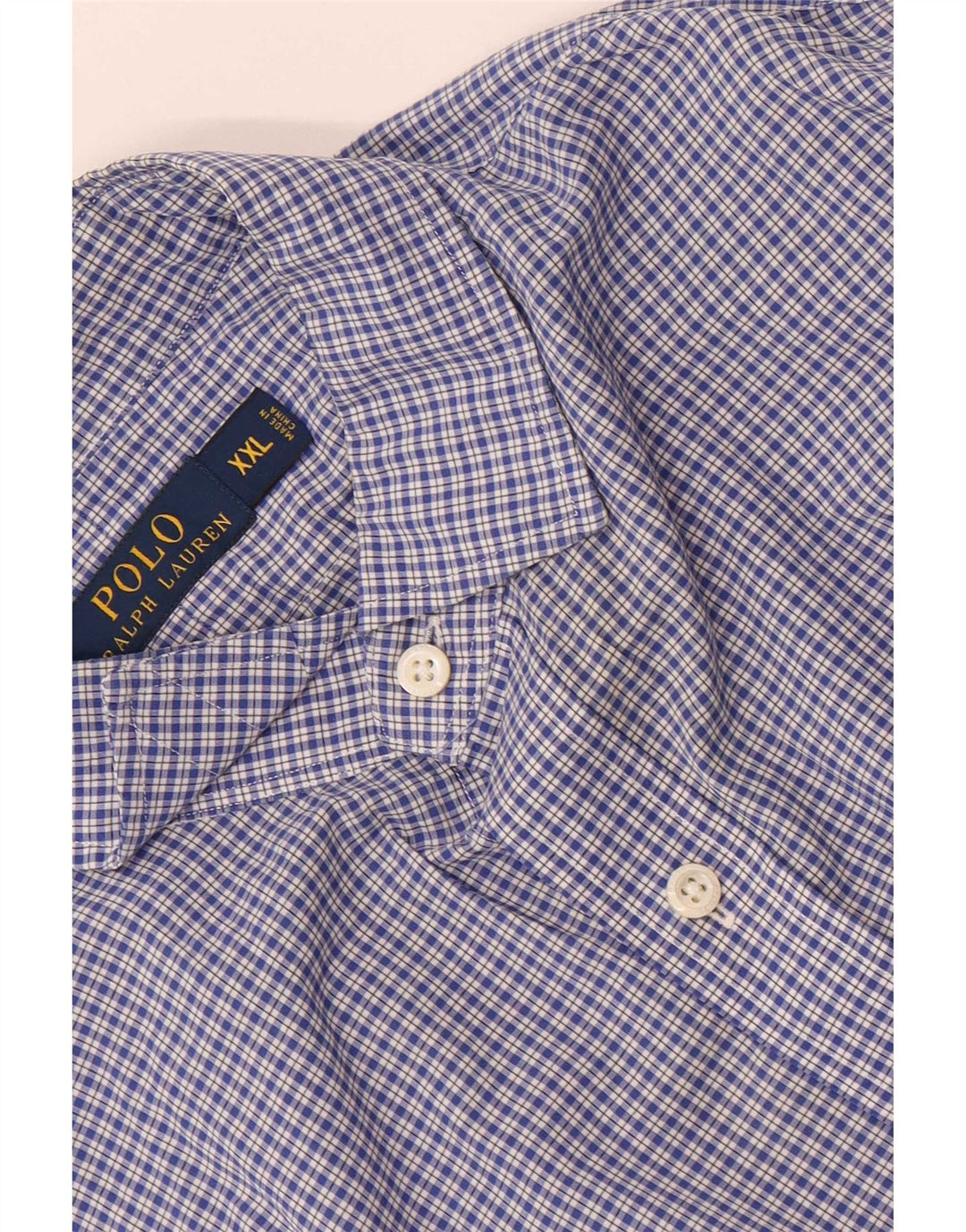 Polo Ralph Lauren Camisa para hombre 2XL Algodón a cuadros azul