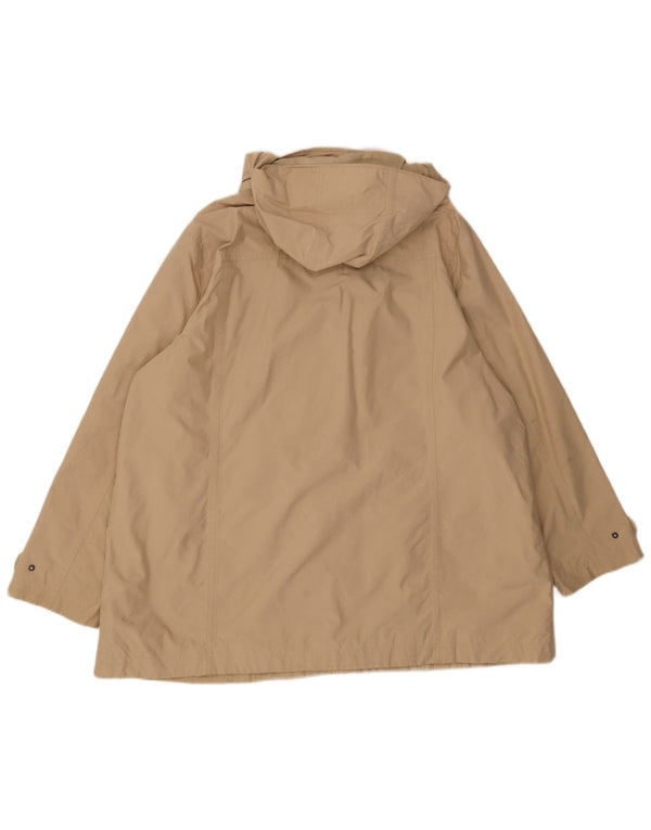 L.L.Bean Chaqueta impermeable con capucha para mujer UK 20 2XL Beige